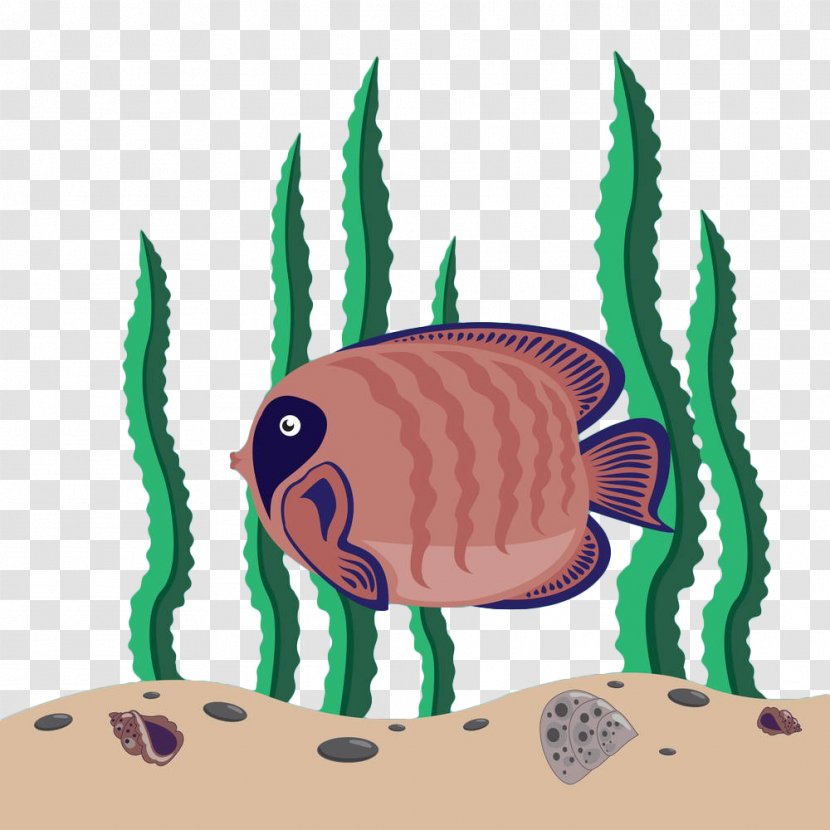 Seaweed Algae Fish - Aquatic Plant - Hand Painted And Transparent PNG