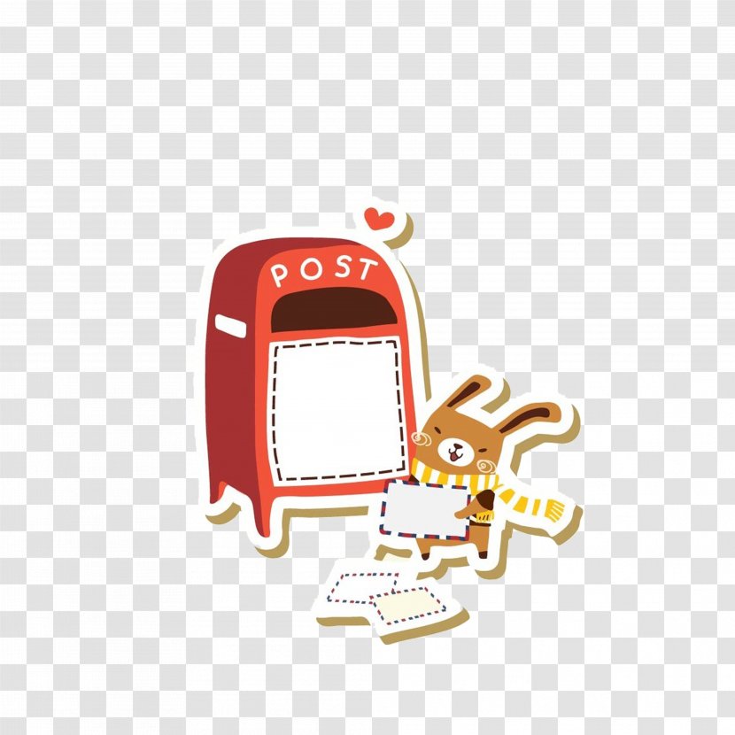 Letter Post Box Illustration - Heart - Bear Cartoon Mailbox Transparent PNG