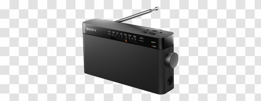 Laptop FM Portable Radio Sony ICF-306 AM Broadcasting - Silhouette Transparent PNG