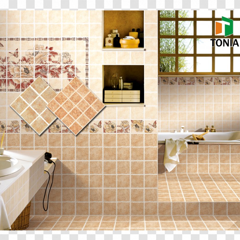 Tile Ceramic Flooring Beautiful Bathrooms - Concrete Slab - Floor Transparent PNG