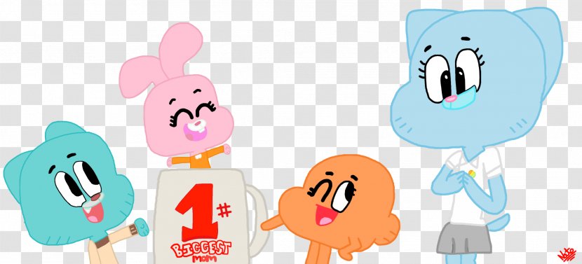 Gumball Watterson Rabbit Mother's Day - Watercolor - Mother’s Mother Transparent PNG