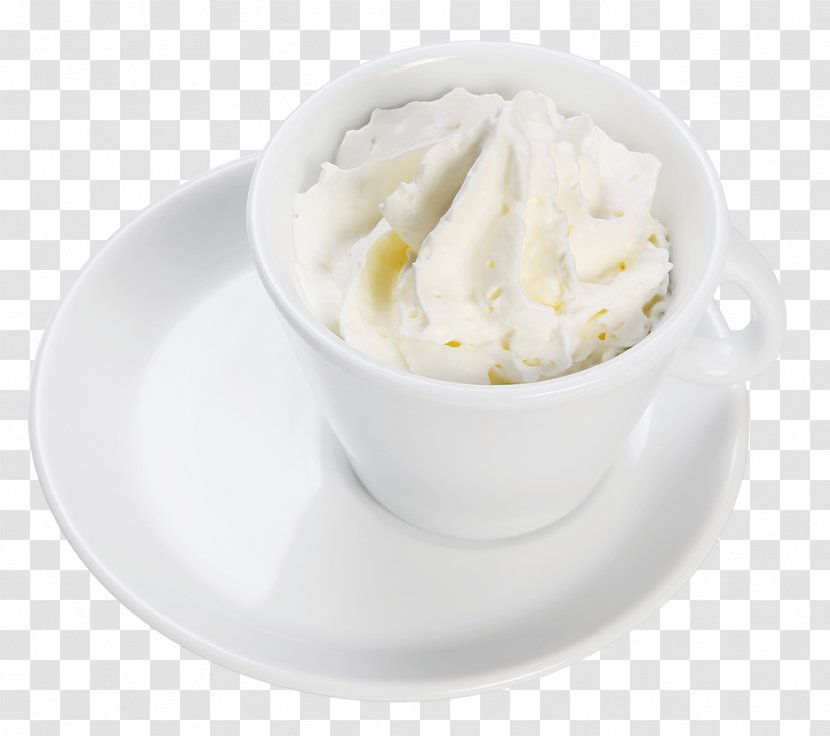 Crème Fraîche Ice Cream Sour Recipe Dish - Dishware Transparent PNG