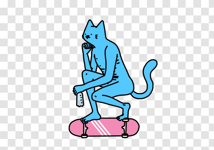 Sticker Skateboard Cat Telegram Clip Art - Logo - Dog Like Mammal Transparent PNG