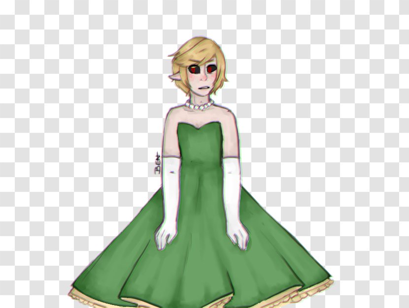 Gown Costume Design Cartoon - Watercolor - Green Beans Transparent PNG