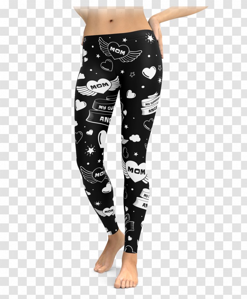 Leggings Yoga Pants Sock Waist - Gym Pattern Transparent PNG