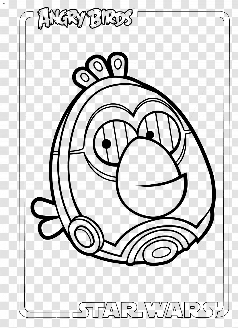 Angry Birds Star Wars Coloring Book White Clip Art - Cartoon - Heart Transparent PNG