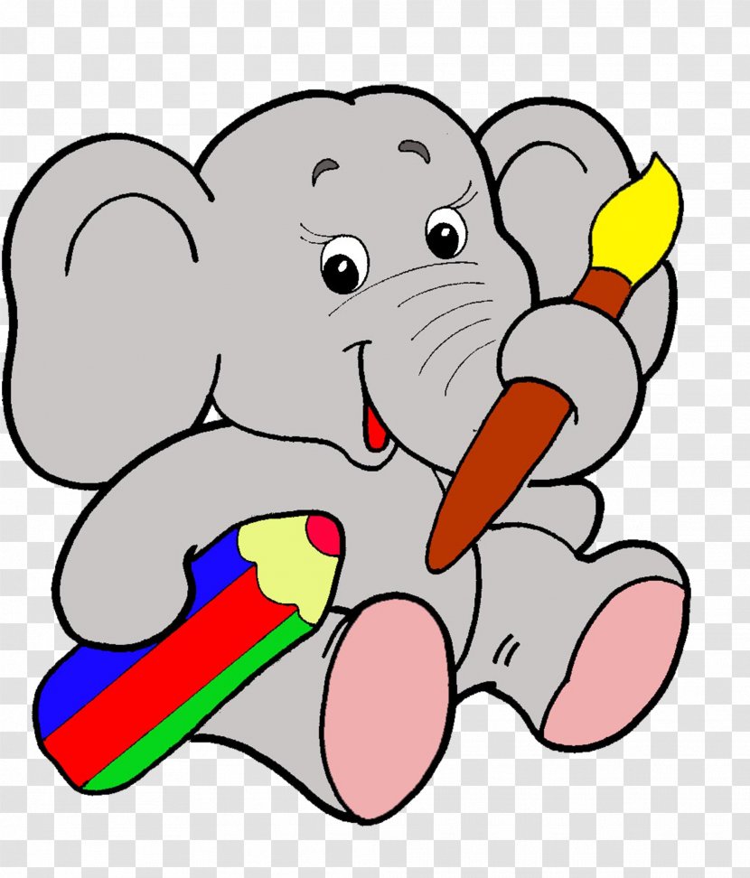 Coloring Book Child African Elephant Asian - Frame Transparent PNG