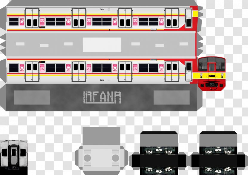 Kereta Commuter Indonesia 203 Series Train Paper Model - Tokyu 8500 Transparent PNG