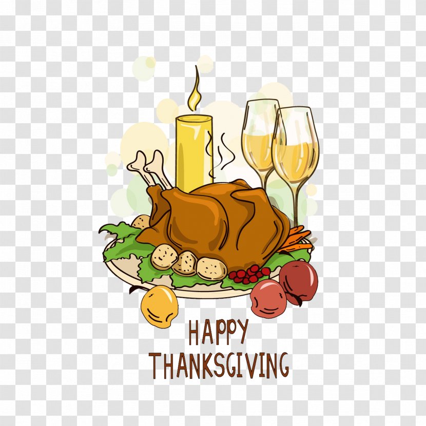 Thanksgiving Dinner Turkey Meat Cartoon Transparent PNG
