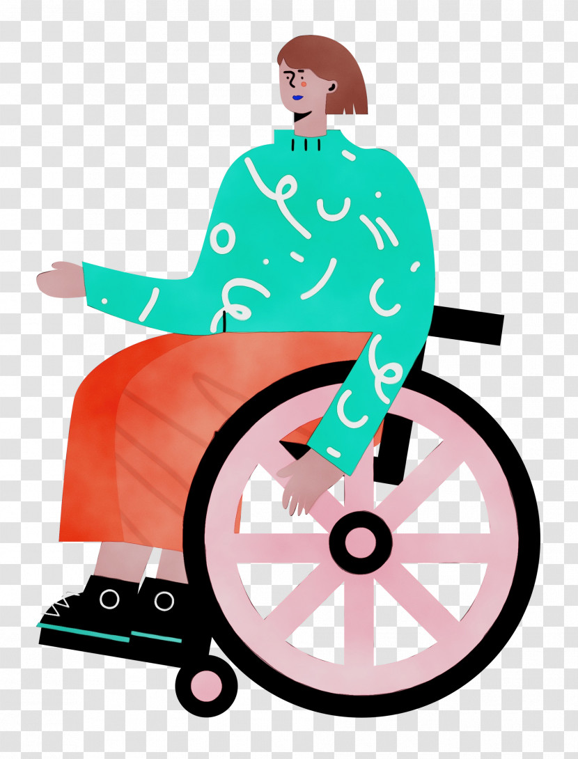 Cartoon Drawing Wheelchair Icon Logo Transparent PNG
