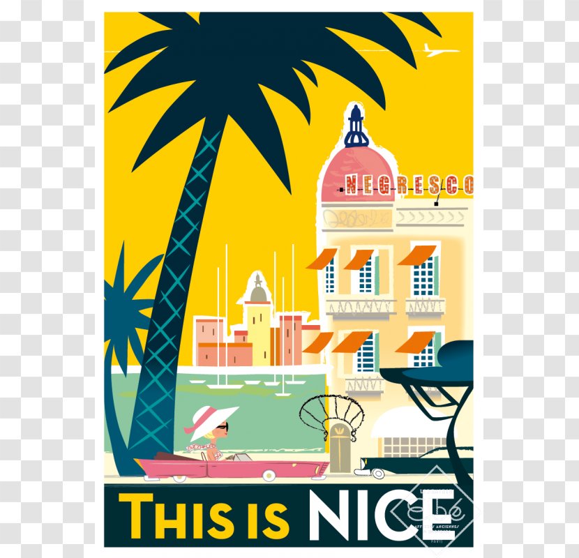 Nice Cannes Poster Graphic Design Graphics - Affiche Tourisme Transparent PNG