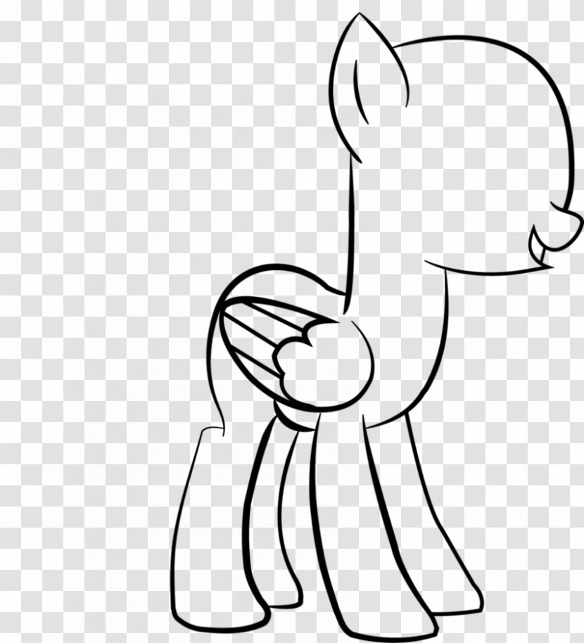 My Little Pony Rarity Drawing Line Art - Cartoon - Pegasus Outline Transparent PNG