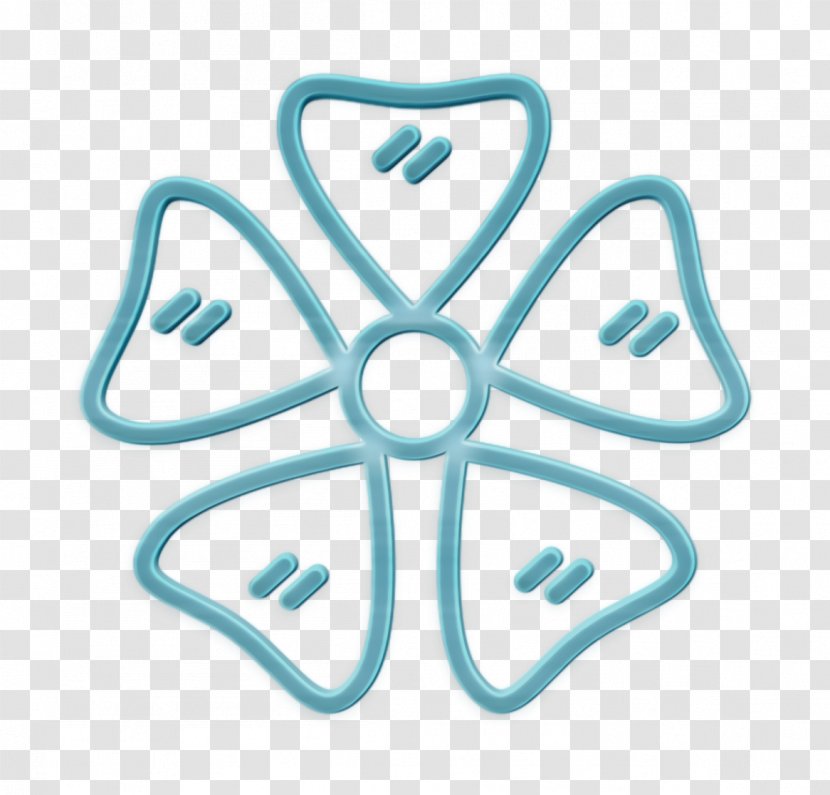 Cherry Blossom Background - Turquoise - Symbol Transparent PNG