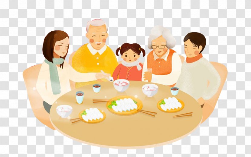 Reunion Dinner Chinese New Year Family - Recreation Transparent PNG