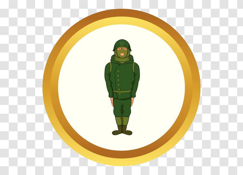 Second World War Soldier Icon - Vecteur - A Standing In Military Position Transparent PNG