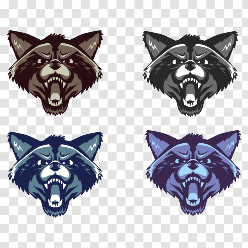 Raccoon Royalty-free Clip Art - Drawing - Vector Wolf Head Transparent PNG