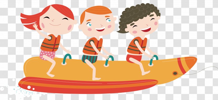Illustration - Play - Vector Painted Dragon Boat Rowing Transparent PNG