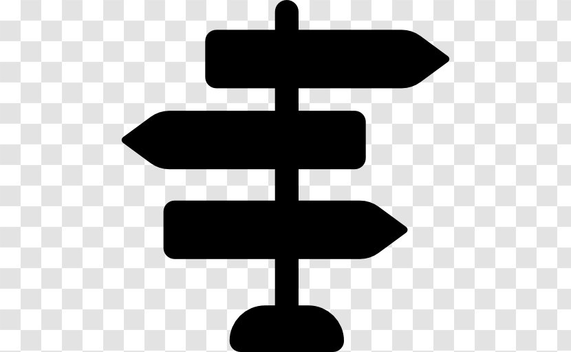 Signpost - Direction Position Or Indication Sign - Black And White Transparent PNG