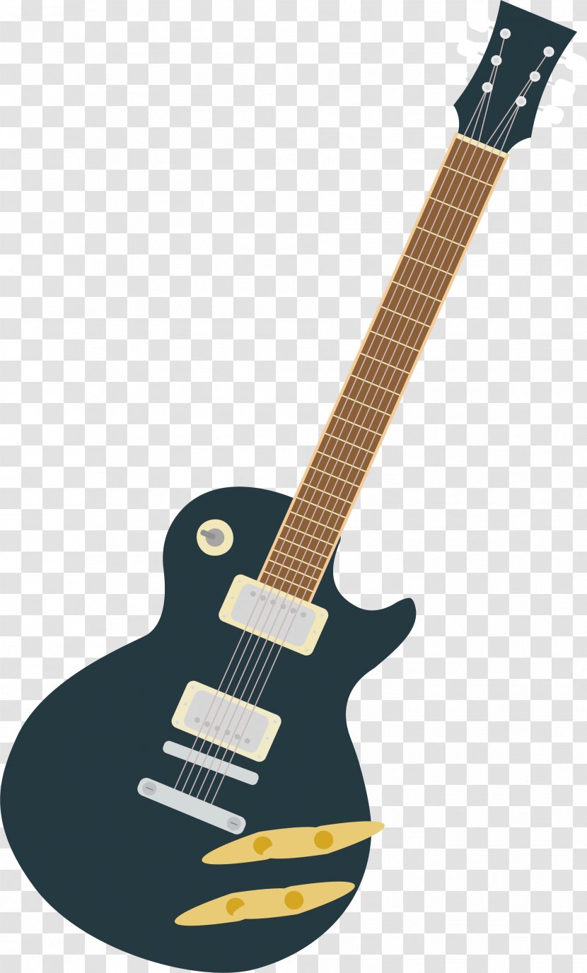 Blue Rock Guitar - Silhouette - Heart Transparent PNG