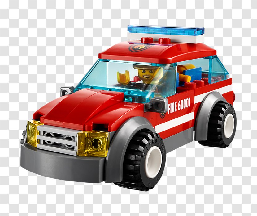LEGO City Fire Chief Car 60001 Toy Block Transparent PNG