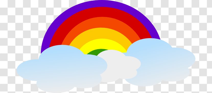 Rainbow Weather Cloud Color Clip Art - Cartoon Cute Clouds Free Download Transparent PNG