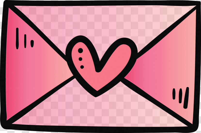 Pink Line Heart Magenta Line Art Transparent PNG