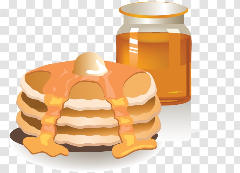 Coffee Breakfast Pancake Muffin Bacon - Vector Toast With Jam Transparent PNG