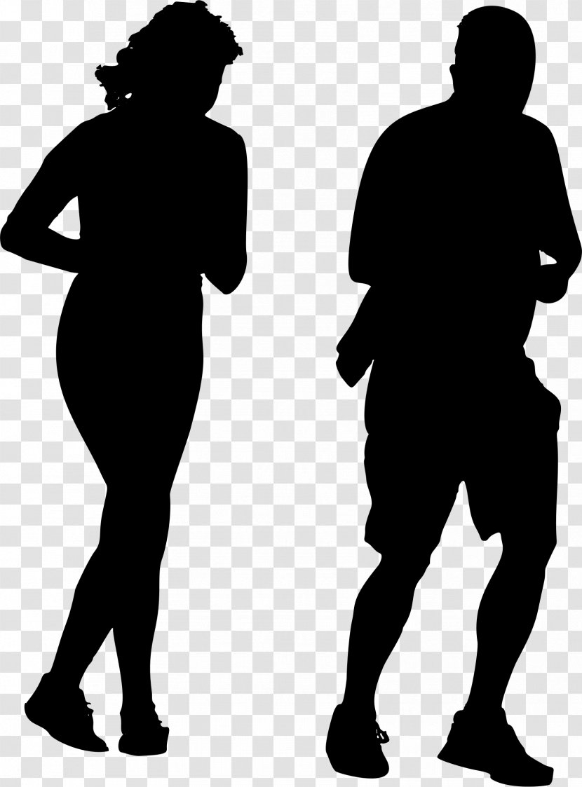 Silhouette Jogging Sport Clip Art - Joint Transparent PNG