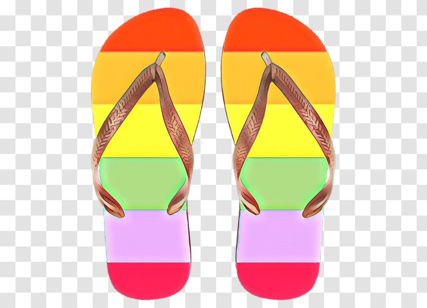 Slipper Flip-flops Clip Art Sandal - Kids Flip Flops - Orange Transparent PNG