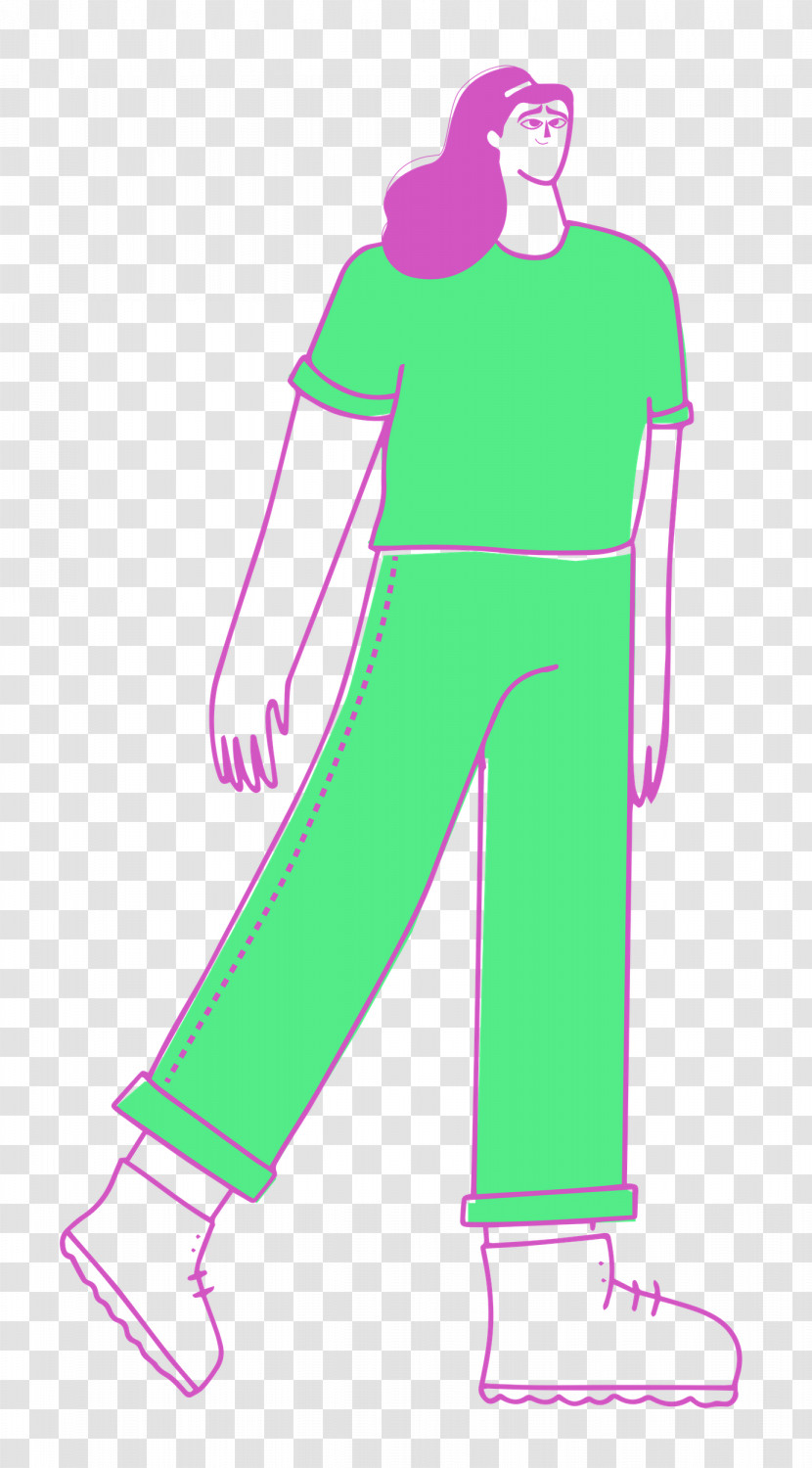 Girl Standing Transparent PNG