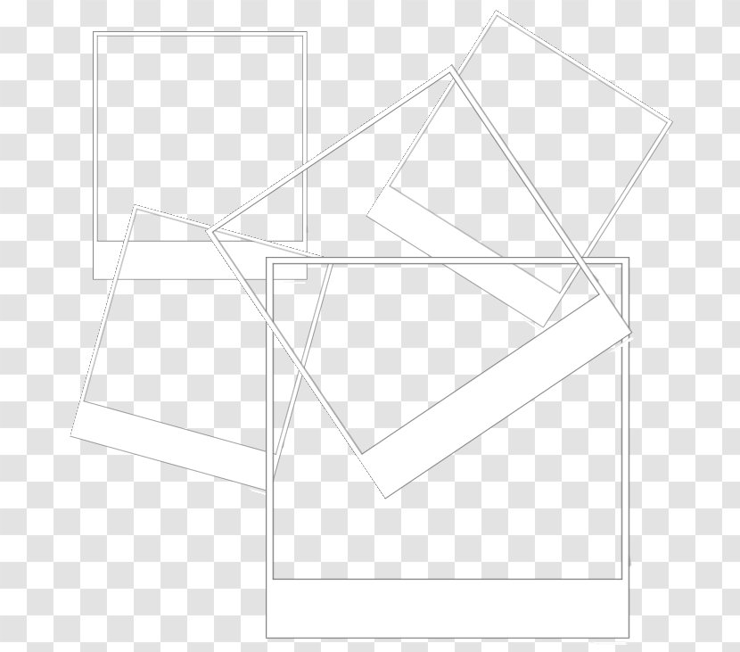 Paper Angle Point Pattern - Black And White Transparent PNG