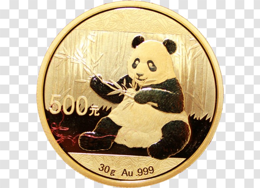 Silver Coin Giant Panda Gold - Vienna Philharmonic Transparent PNG