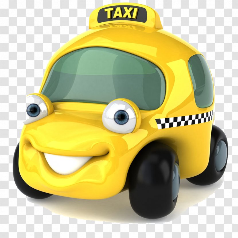 Taxi Yellow Cab Stock Photography Clip Art - Shutterstock - 3d Cute Transparent PNG