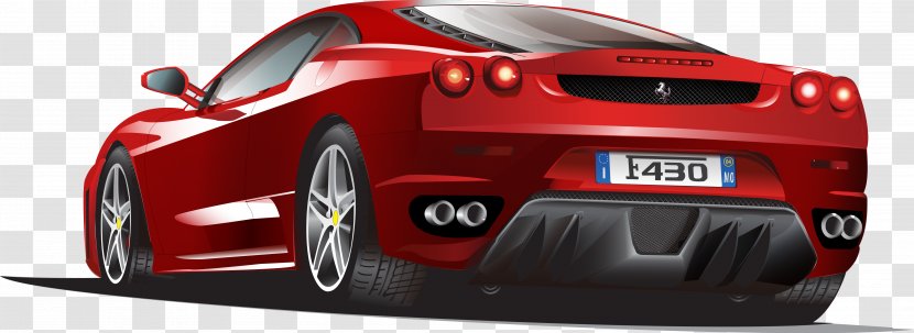 Enzo Ferrari Sports Car LaFerrari - Hand Painted Red Transparent PNG