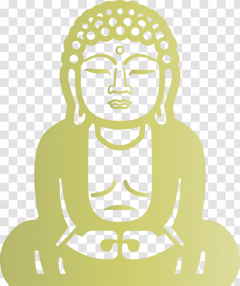Green Head Meditation Yellow Sitting Transparent PNG