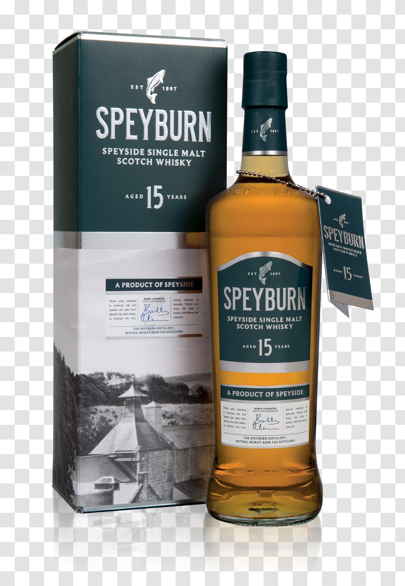 Speyburn Distillery Speyside Single Malt Scotch Whisky Whiskey - Spiced Amber Highlights Transparent PNG