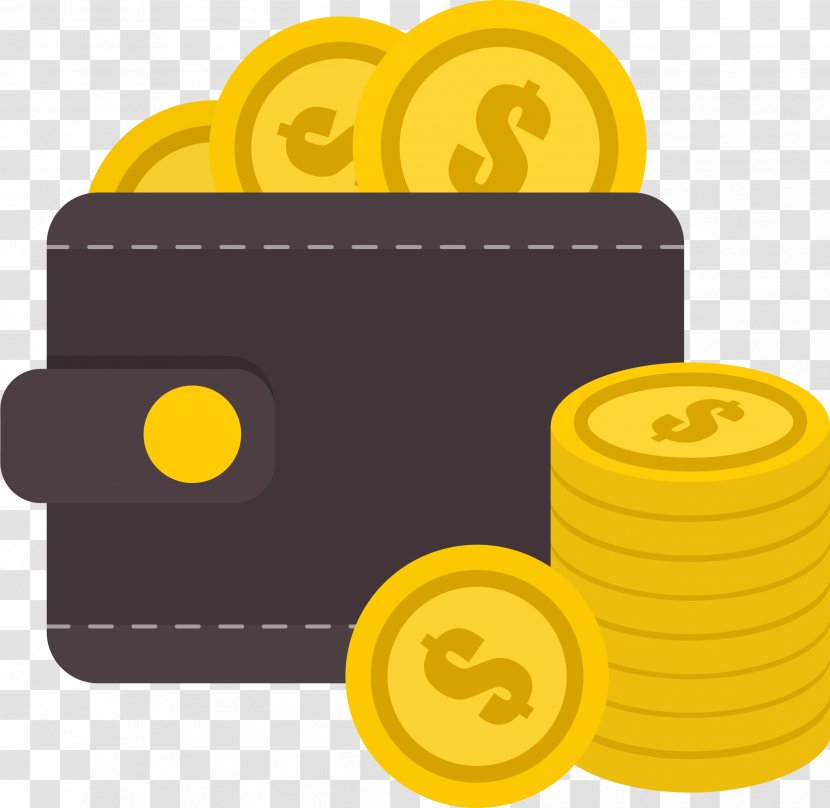Cryptocurrency Wallet Clip Art Gold - Yellow Transparent PNG