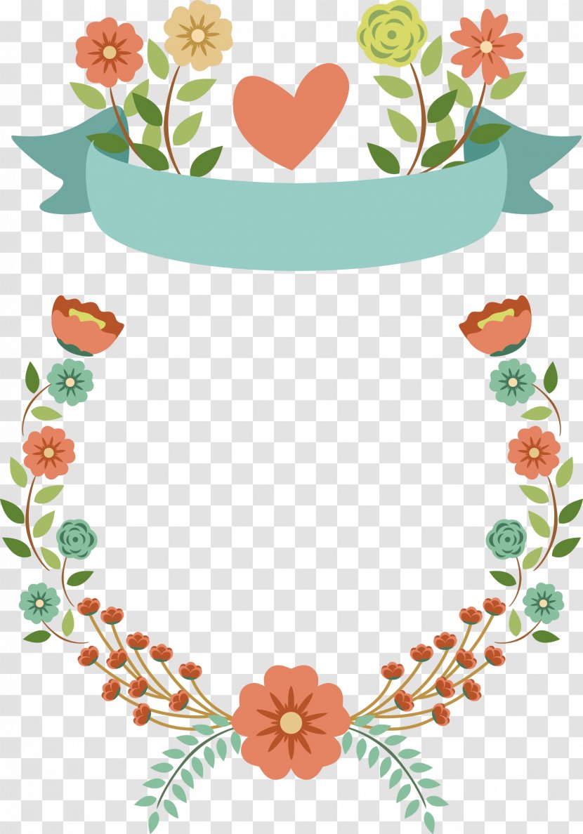 Vector Wreath Material - Heart - Leaf Transparent PNG