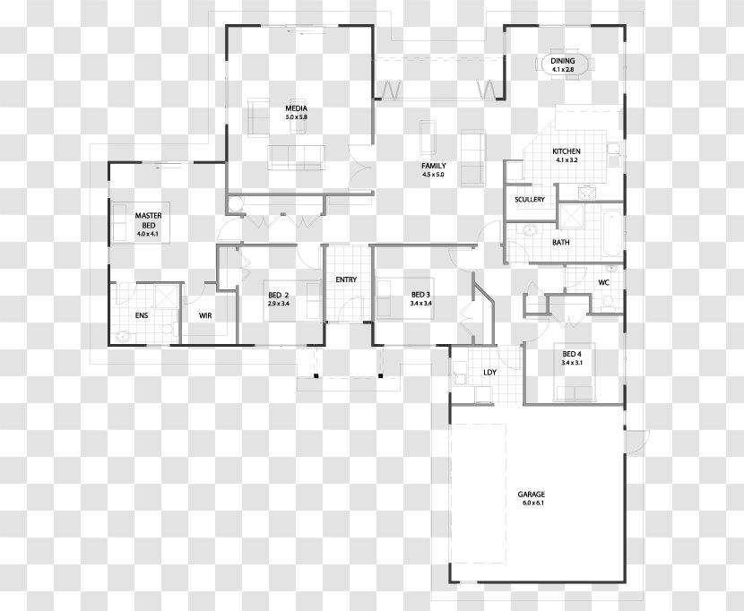 Floor Plan Paper Line - Schematic - Design Transparent PNG