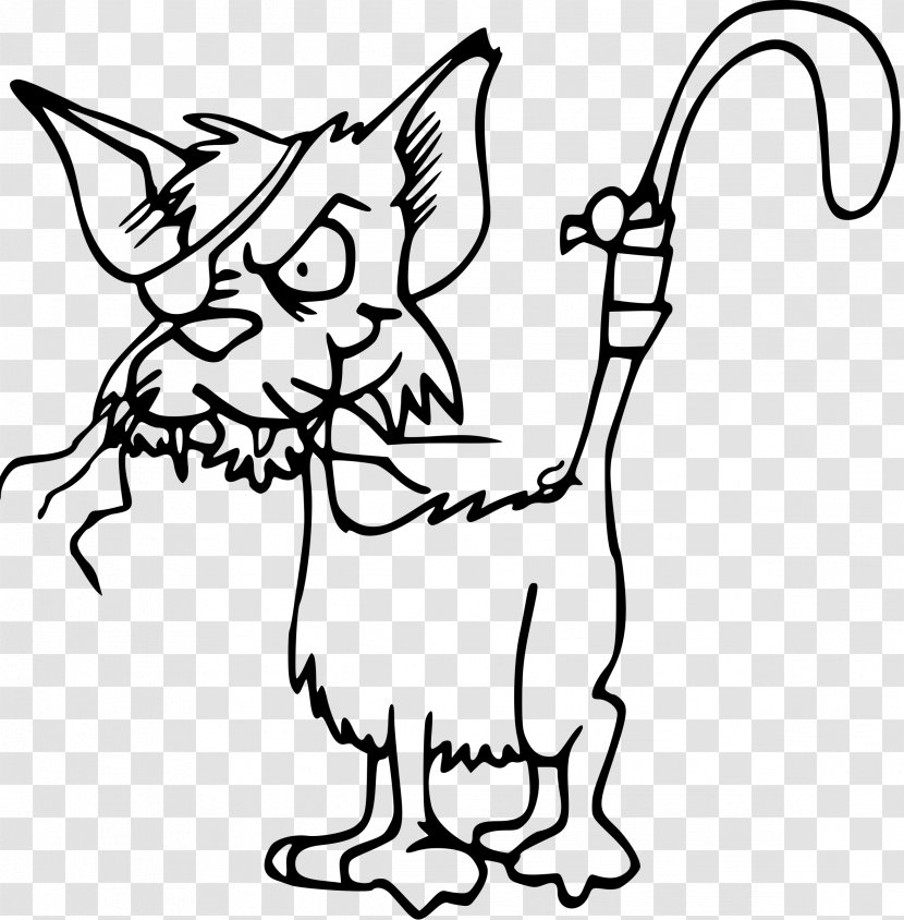 Cat Kitten Clip Art - Black And White - Sparrow Transparent PNG