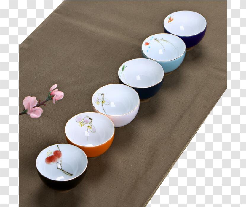 Tea Jingdezhen Sake Set Porcelain Ceramic - Teaware - Floral Pattern Teacup Transparent PNG