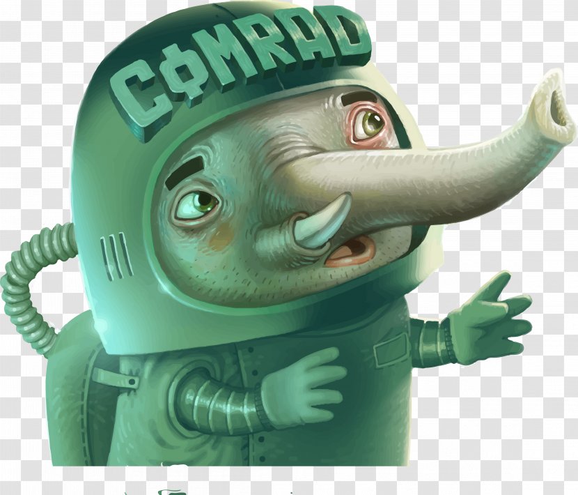 COMRAD Illustrator 10 Feet Away Songwriter Spotify - Frame - Mechanical Cartoon Elephant Green. Transparent PNG