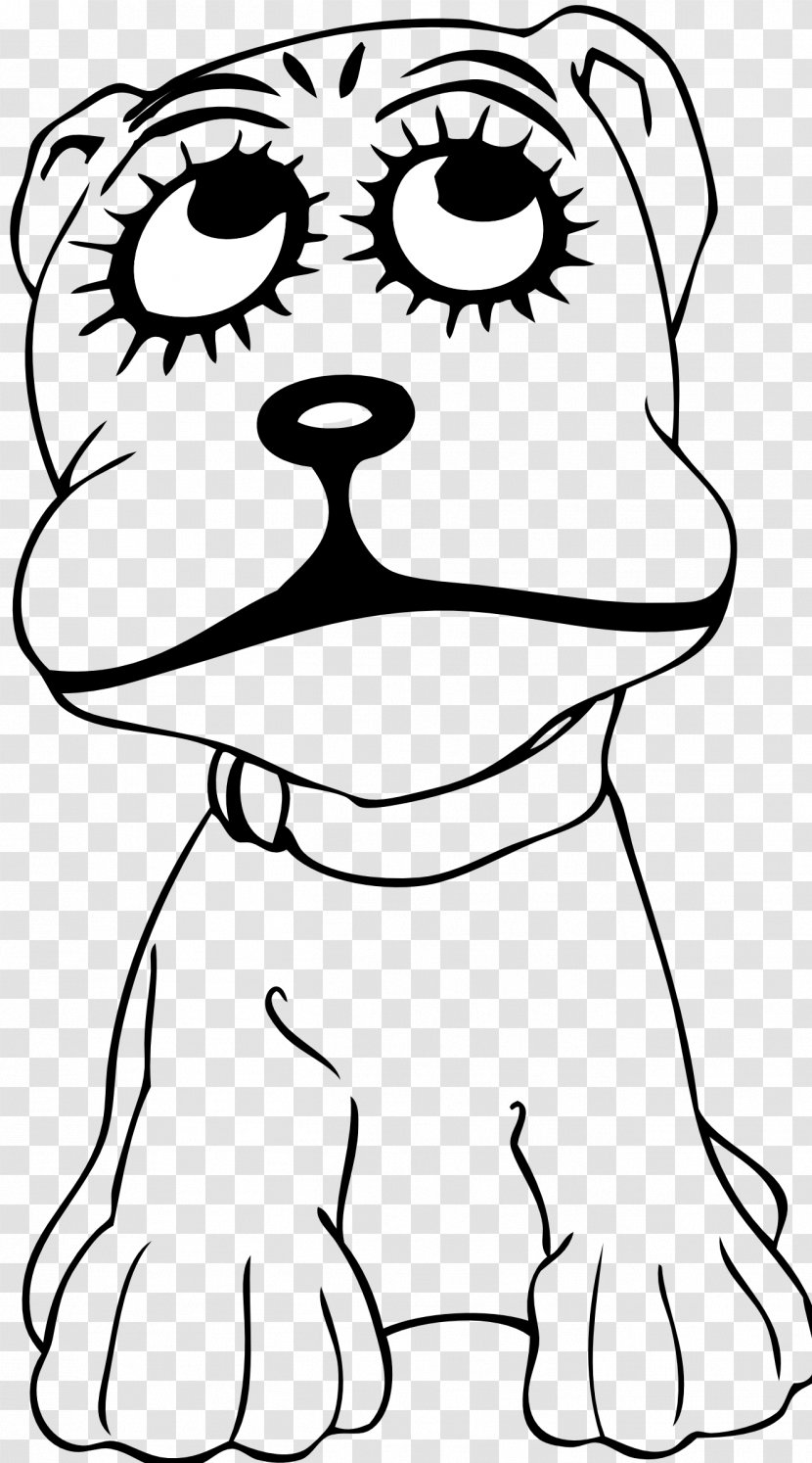 Dog Puppy Cartoon Clip Art - Flower - Line Drawings Of Dogs Transparent PNG