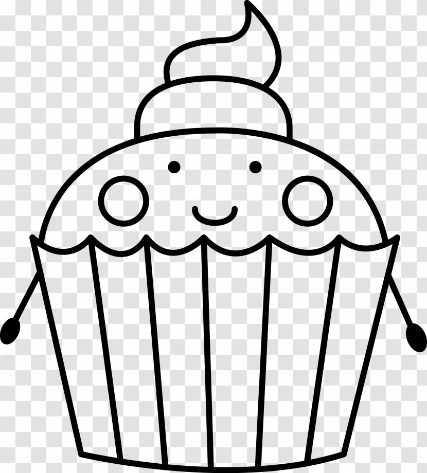 Food Idea Clip Art - White - Cupcake Black And Transparent PNG
