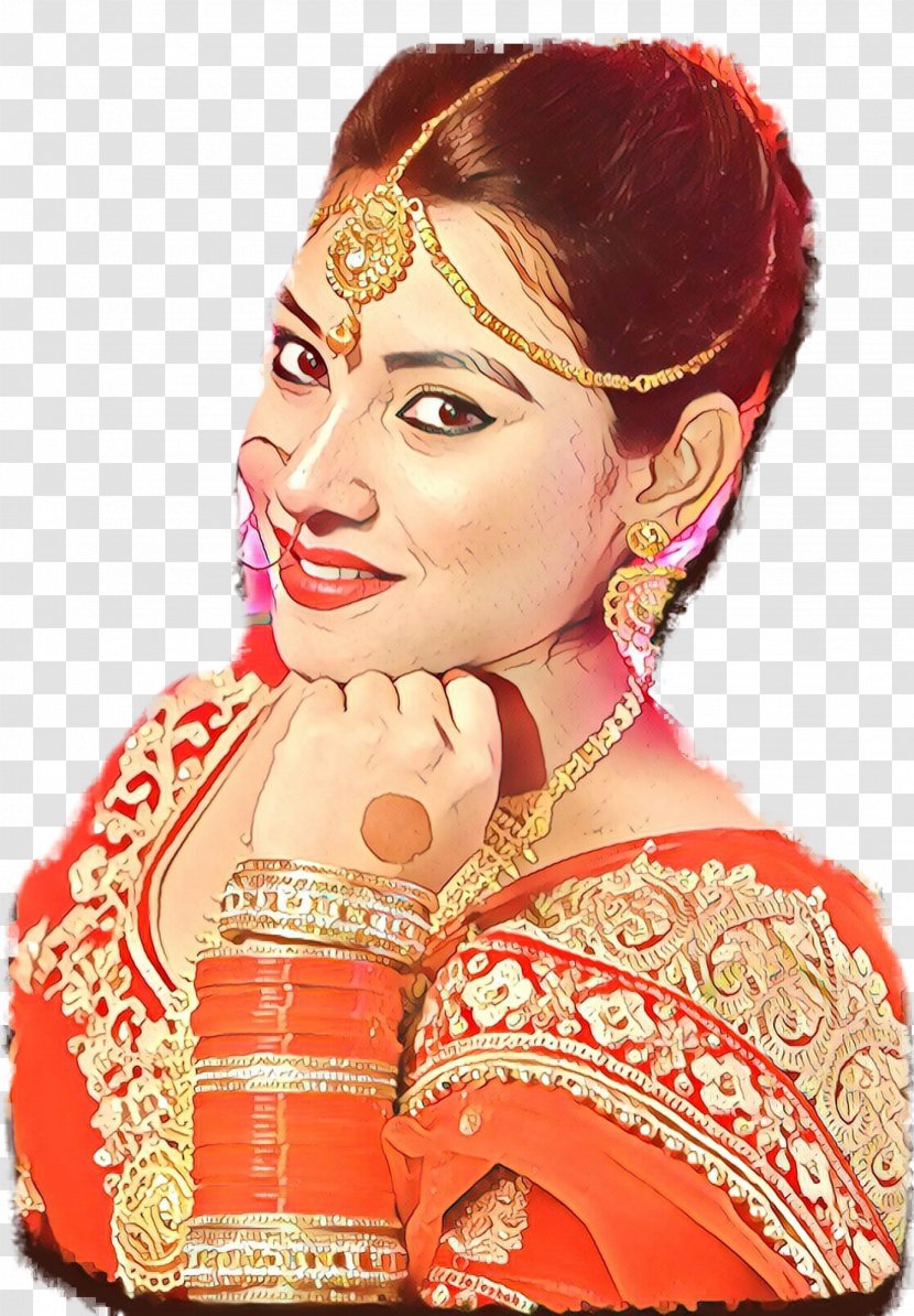 Jewellery Bride Tradition Makeover Hair - Forehead - Peach Transparent PNG