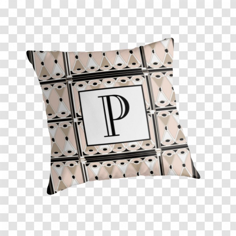1920s Monogram Letter Laptop Pillow - Pink Transparent PNG