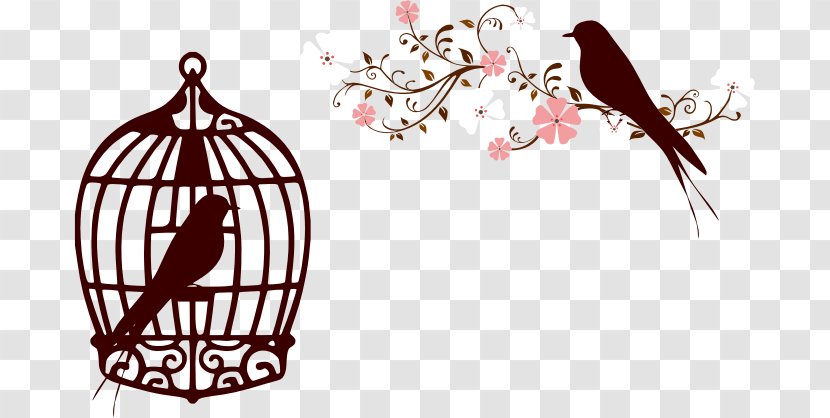 Birdcage Clip Art - Watercolor - Fundo Floral Transparent PNG