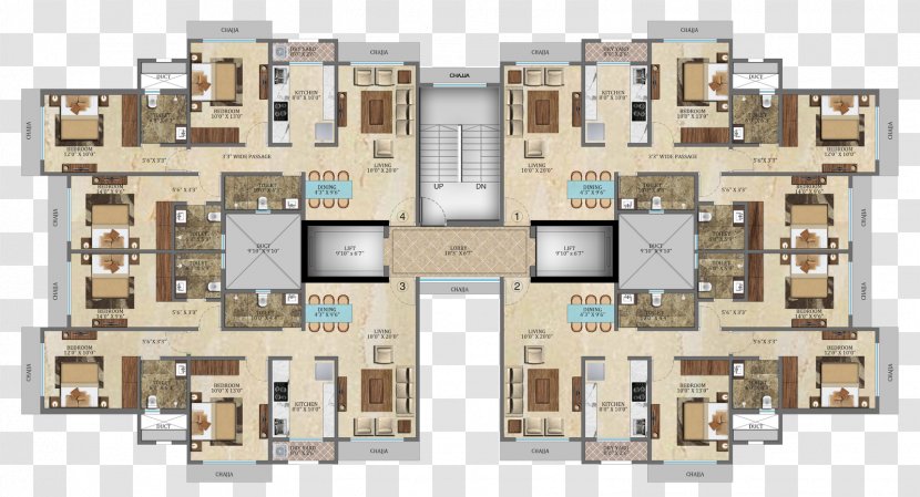 Floor Plan Architecture Hotel VEENA DEVELOPERS - Star Transparent PNG