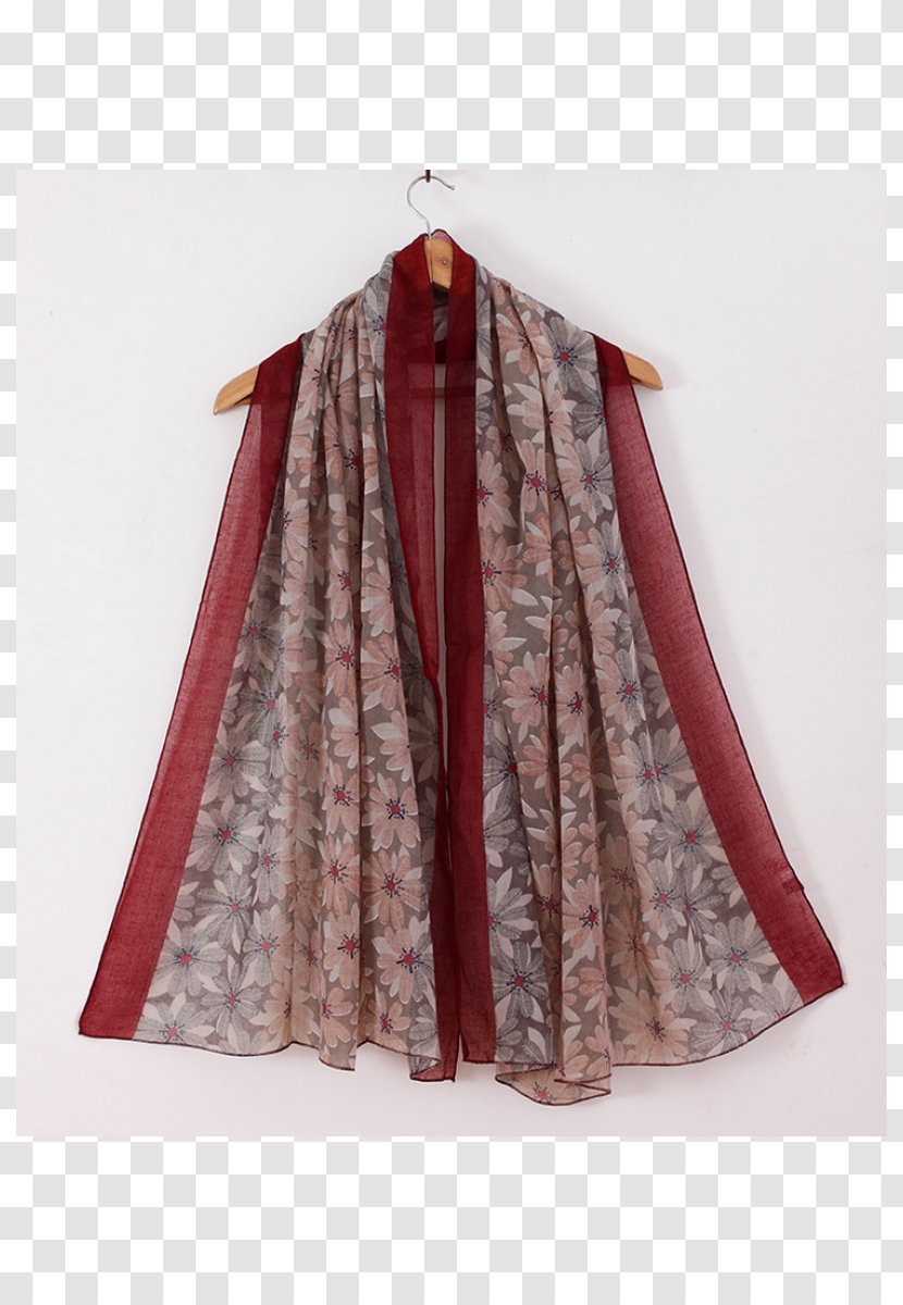 Dress Silk Clothes Hanger Clothing Voile - Maroon - Red Scarf Transparent PNG