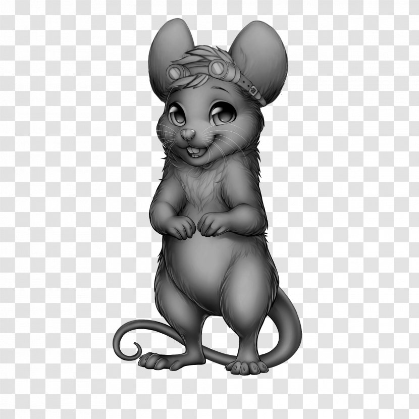 Rat Mus Whiskers Cat Rodent - Black And White Transparent PNG